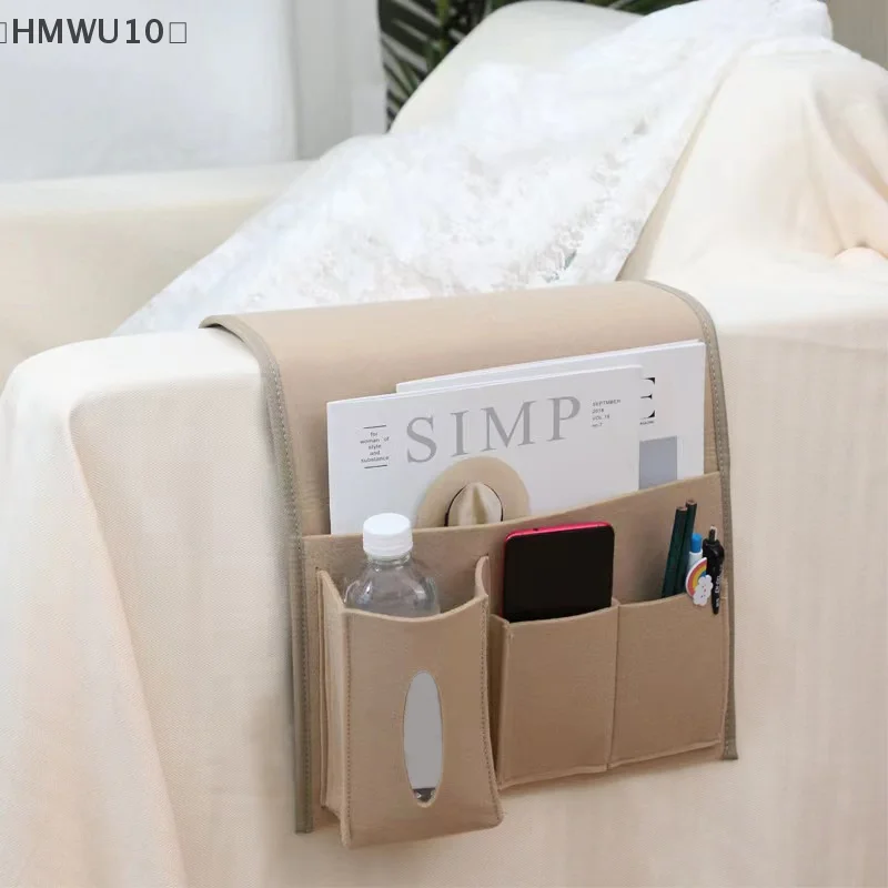 タブレット,携帯電話,リモコン,家庭用アームチェア,収納バッグ用のフェルトソファアームレストオーガナイザー
