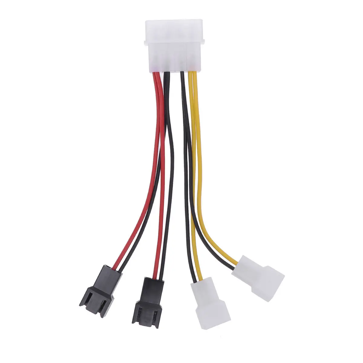 1Pcs Black Pwm Fan Splitter Cable Pc Cooling Extender for Motherboard Fan Hub Support Multiple Fans Auto Speed