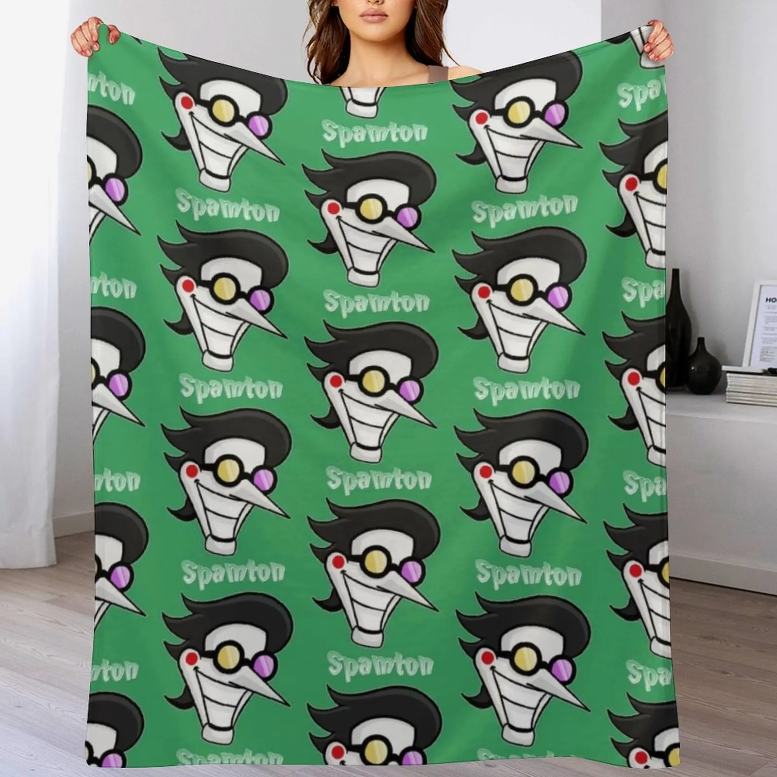 Deltarune Spamton Throw Blanket