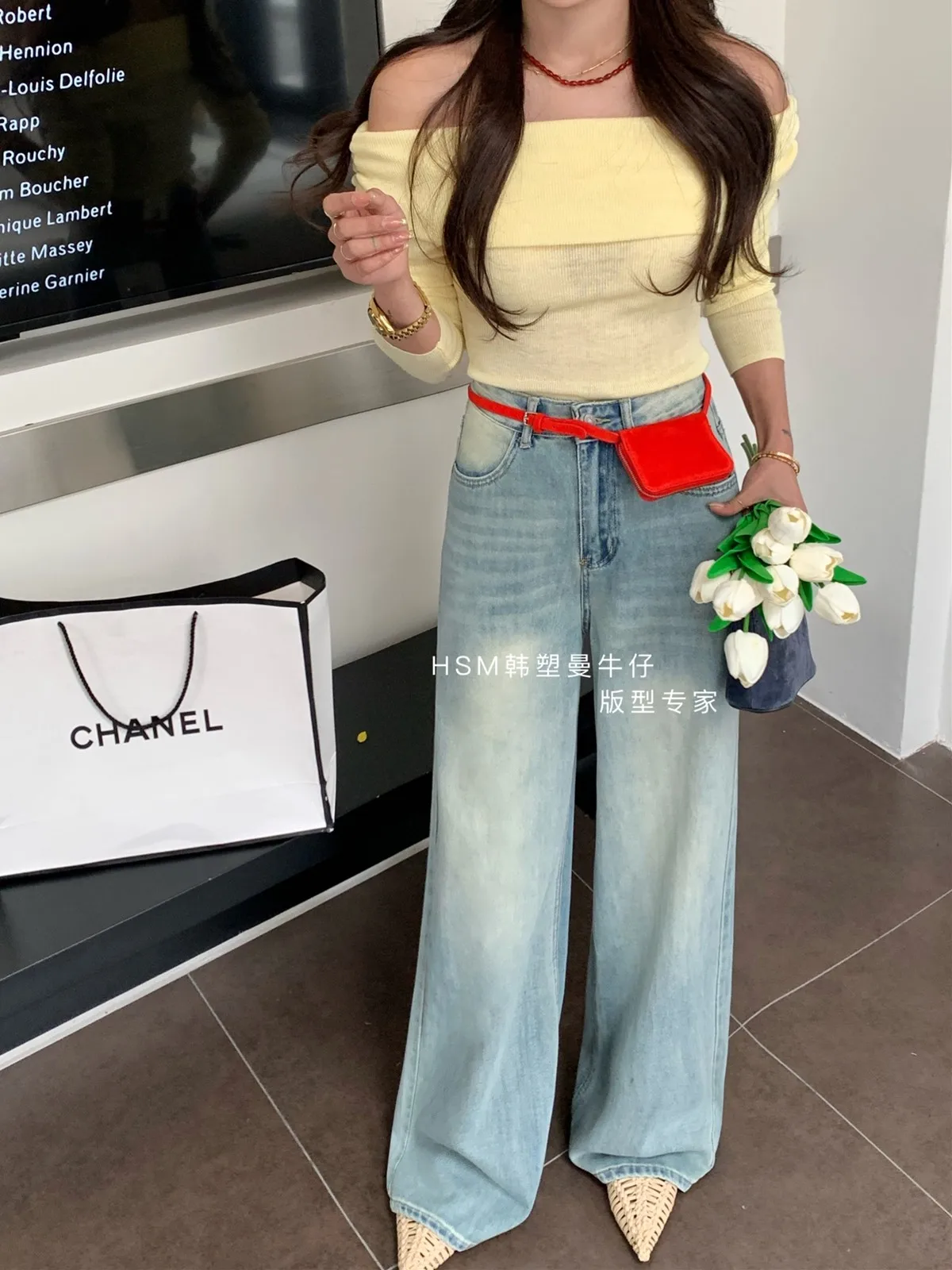 ZHISILAO Vintage Classic Wide Leg Jeans Women Blue High Waist Denim Pants Streetwear Spring Summer 2024