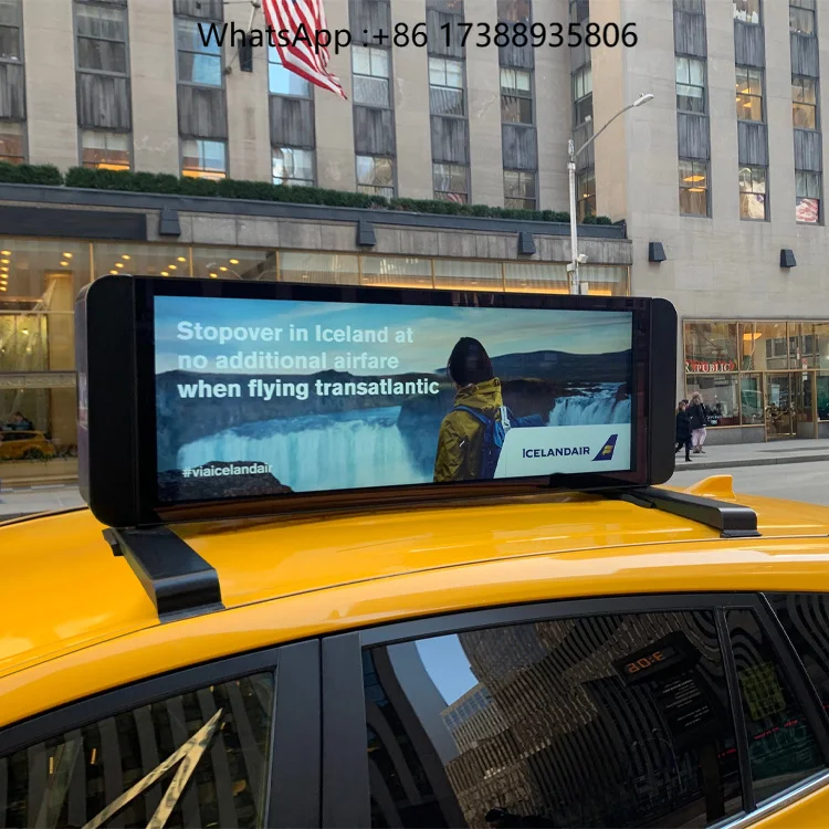 Mobile Bike Bus Taxi Car Top Roof Smart Led Screen Display for Advertising