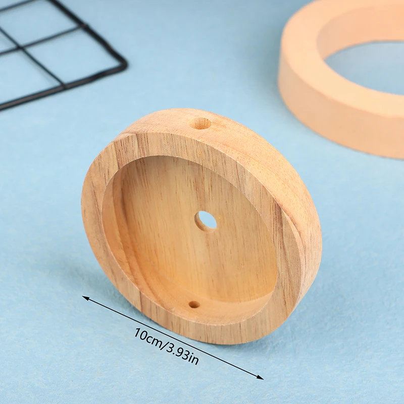 Wood Lamp Bases Ceiling Panel Chassis Lamps Lighting Accessories Vintage Chandelier Ceiling Plate 10cm Wooden Light Canopy Kit