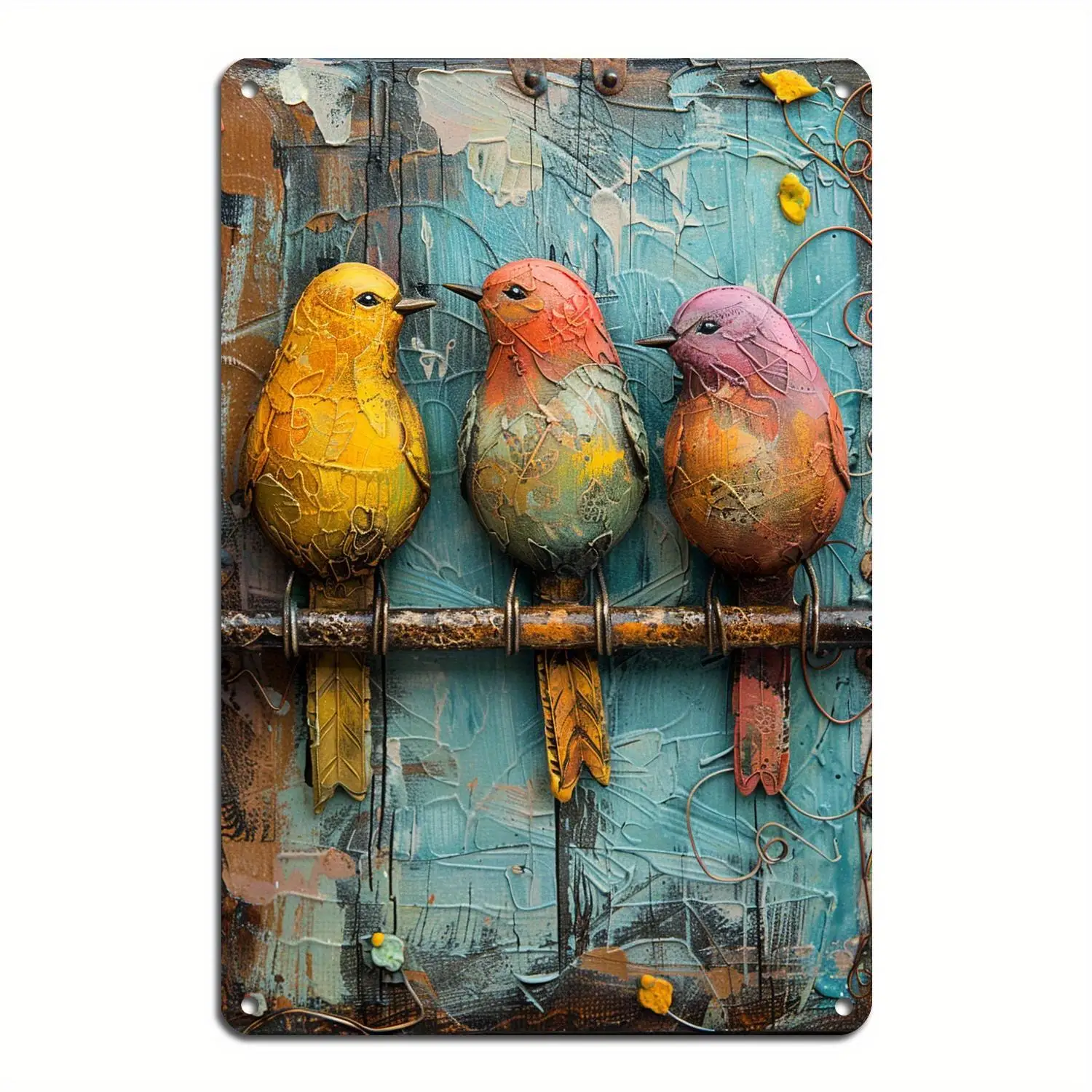 1PC Vintage Tin Bord Wall Art Iron Bird Standbeeld voor Home Kitchen Bar Club Coffee Shop Vintage Decoratief Bord - 12x18 inch