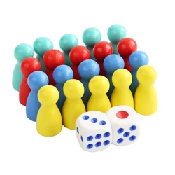 Multicolor Pawn Chess Pieces,Wooden Pawns,Tabletop Markers,Board Game Pieces,Game Pieces,Board Game Pawns for Arts and Crafts