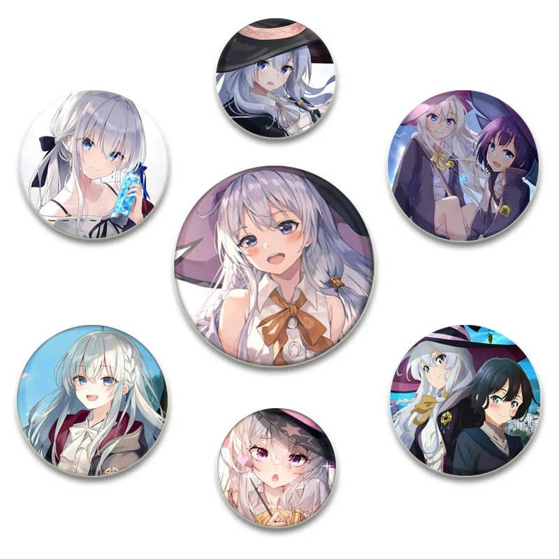 Zwervende Heks: De Reis Van Elaina Anime Broches Cartoon Figuur Geheugenverlies Badge Voor Rugzakaccessoire Handgemaakte Emaille Pinnen