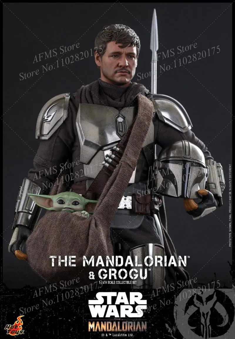 HOTTOYS  TMS051 1/6 Scale Star Wars Pedro Pascal Din Djarin The Mandalorian The Mandalorian Grogu 12