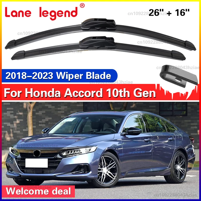 

Wiper Front Wiper Blades For Honda Accord 10th Gen 10 2018-2023 Windshield Windscreen Front Window 26"+16" Accessories