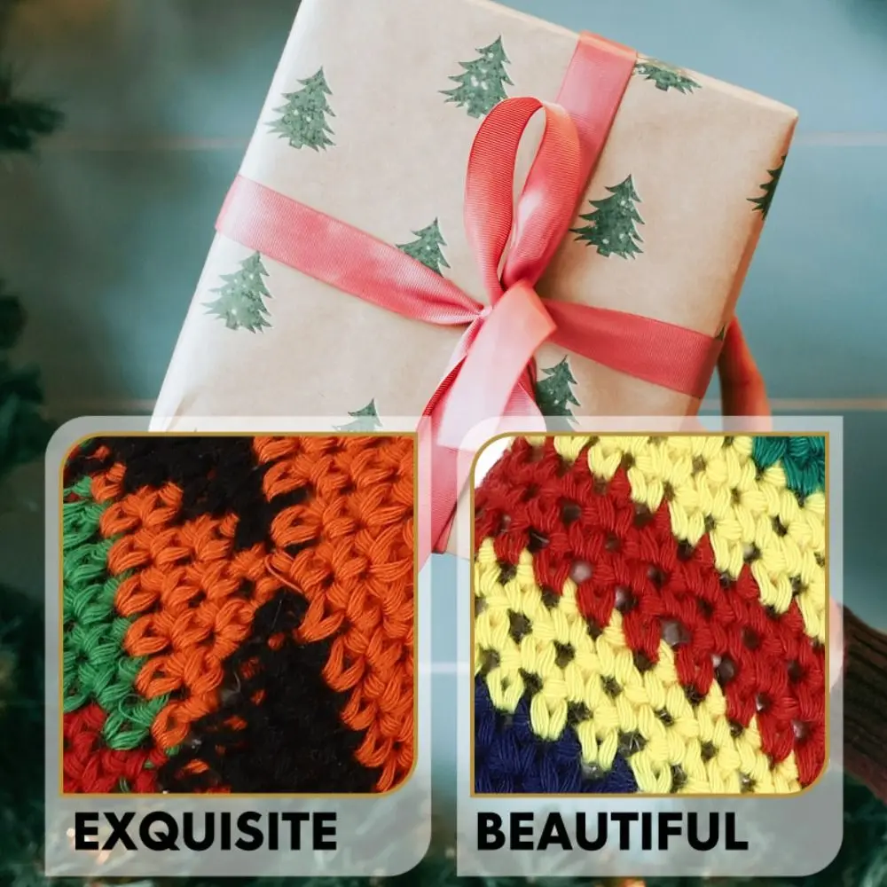 1/3/6/12Pcs Durable Handmade Knitted Footbag Sack Multicolored Geometric Pattern Foot Bag Crochet Balls 5cm Random Color