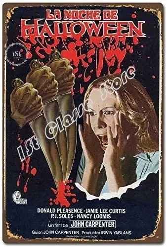 

Vintage 8x12inch 1978 Horror Screaming Girl Metal Tin Sign Home Kitchen Cafe Office Wall Decor