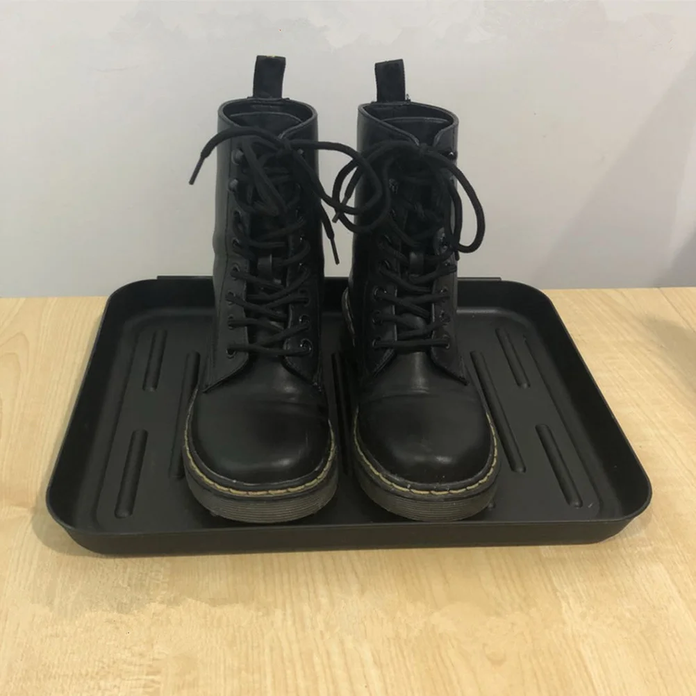 2 قطعة علبة التمهيد الأحذية البلاستيك دائم مدخل حصيرة للاستخدام الداخلي في الهواء الطلق المياه الأوساخ جامع صينية تخزين متعددة الوظائف