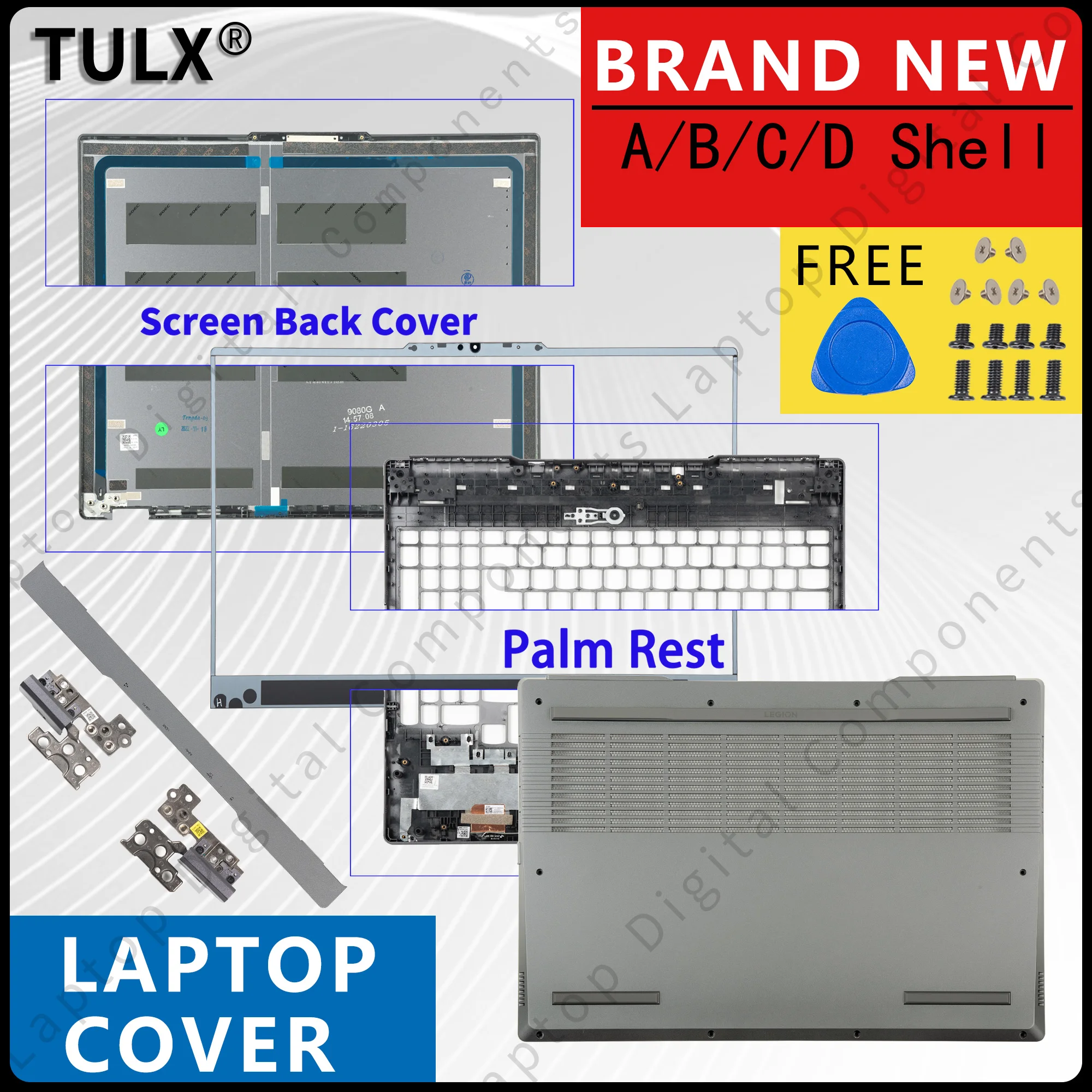 

Laptop Case For Legion 5 15IAH7H 15ARH7H 82RB/82TB Y7000P 2022 Gray Back Cover Front Bezel Palmrest Bottom Cover Repair