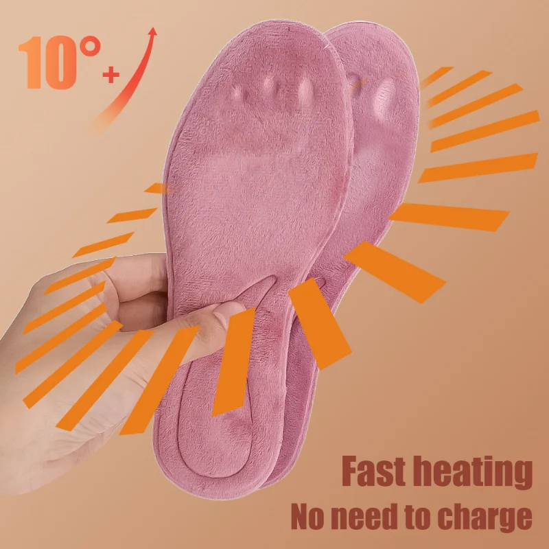 2pc Self Heating Insoles Thermostatic Thermal Insole Massage Memory Foam Arch Support Shoe Pad Heated Pads Winter Warm Men Women