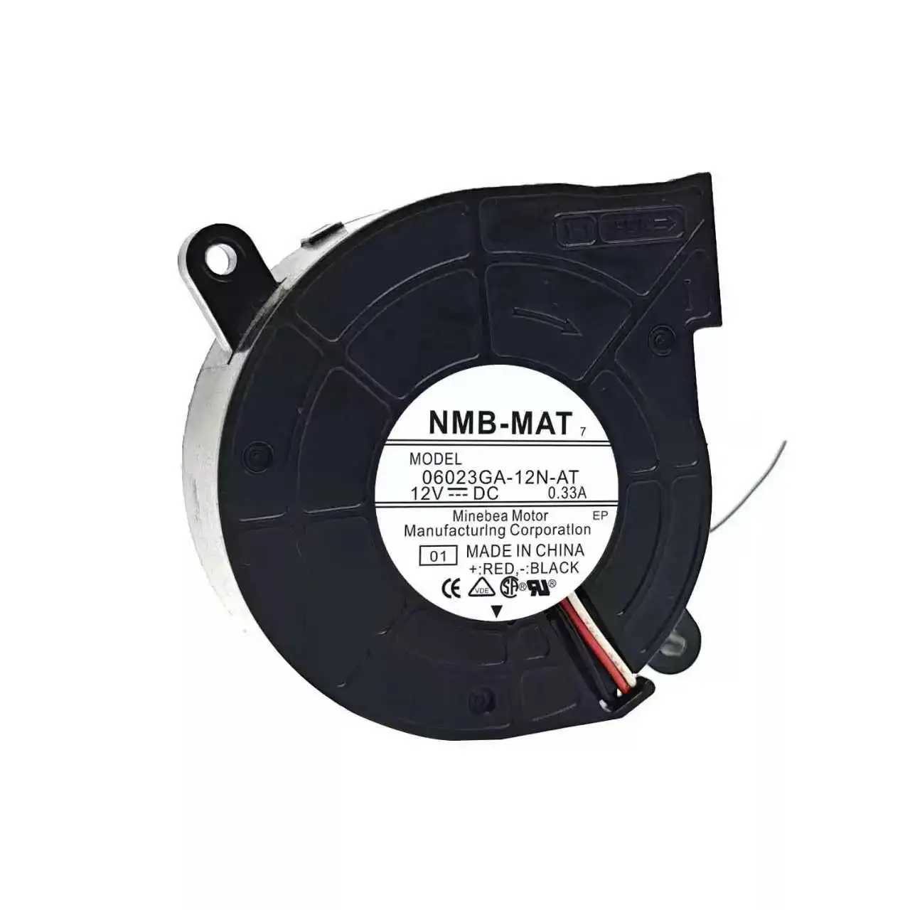 Original For NMB 06023GA-12N-AT 12V 0.33A 60mm 3Pin Dual Ball Bearing DC Brushless Centrifugal Blower Cooling Fan 3D Printer