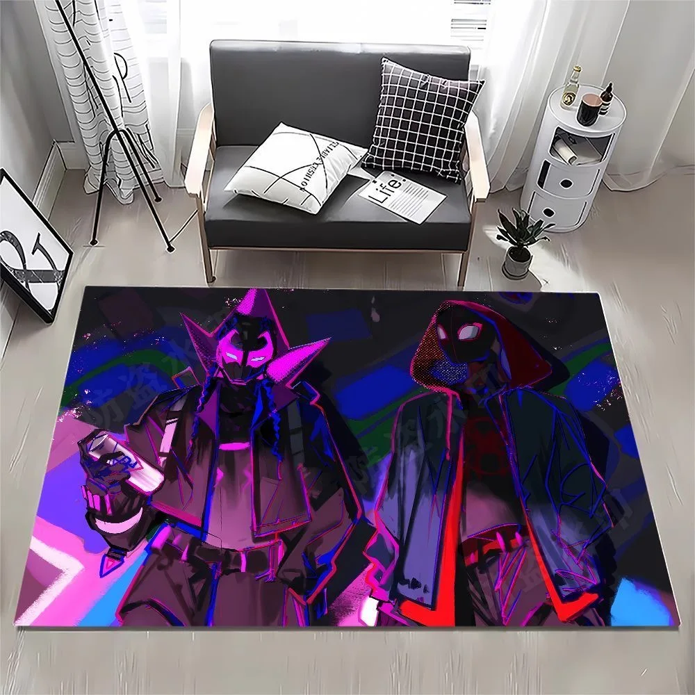 Marvel Spiderman Across the Spider-Verse Area Large Carpet Miles Morales Gwen Spider Man Bedroom Lounge Rug Floor Mat Home Decor