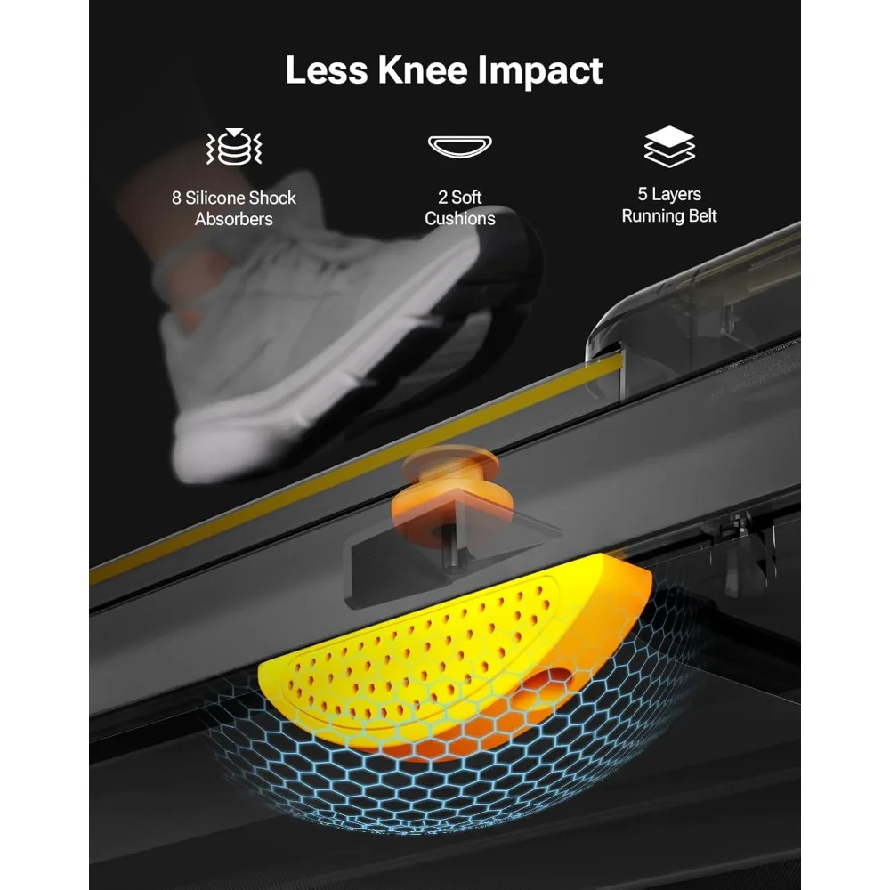 جهاز سير محمول للمنزل والمكتب مع جهاز تحكم عن بعد، شاشة LED للتمرين المكتبي