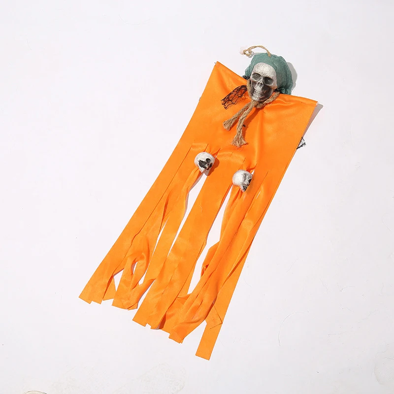 Halloween Hanging Skeleton Curtain Horror Spooky Ghost Decor Ornaments for Outdoor Indoor Yard Patio