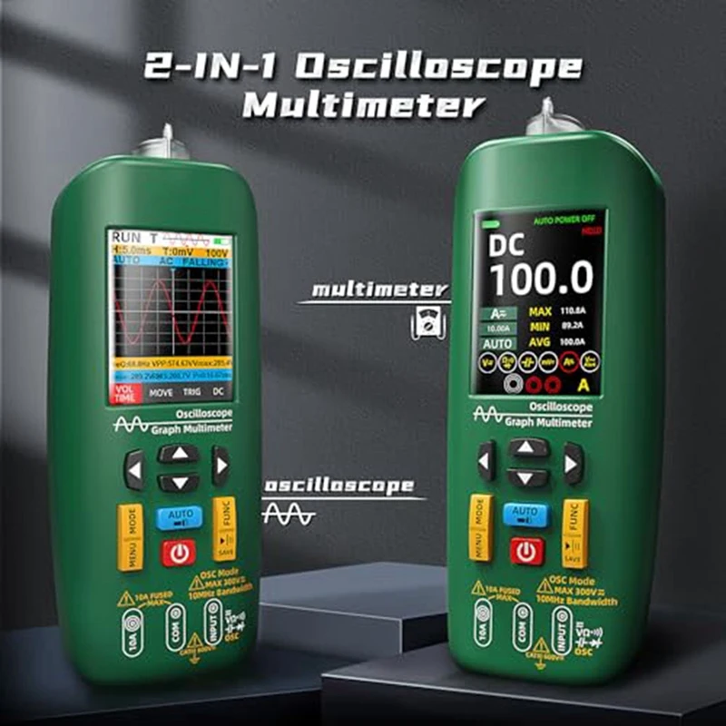 GTBL Handheld Digital Oscilloscope Multimeter Tester Rechargeable Waveform Generator Graph,For Car Audioamplifier