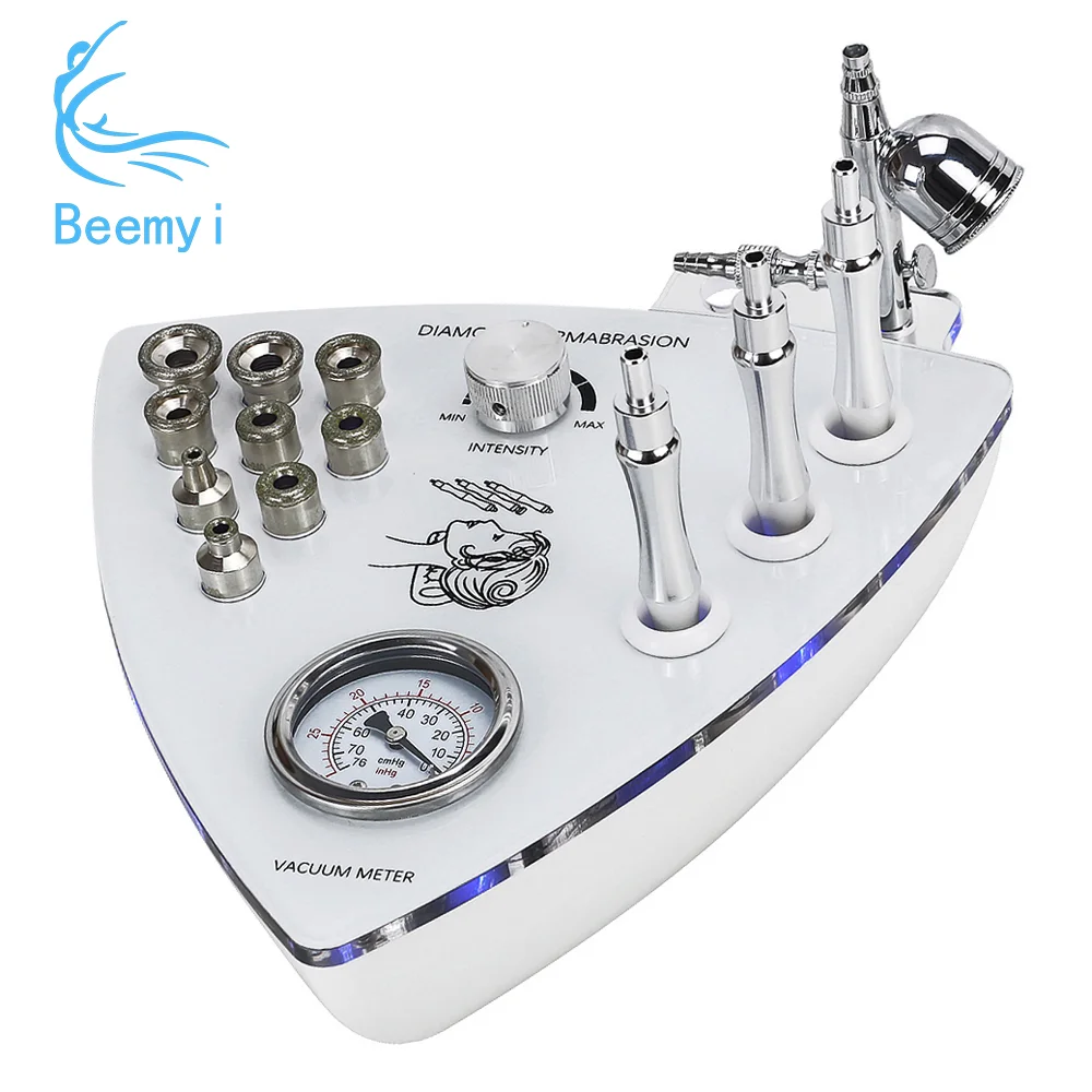 Diamond Microdermabrasion Machine 3 in 1 Vacuum 65-68cmHg Exfoliation Peeling Hydration Facial Device