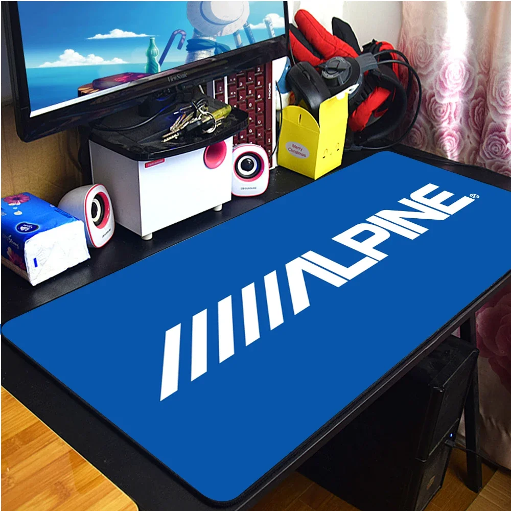 

Gaming Mousepad Gamer Large Mouse Mat Alpine Logo Tricolor Mouse Pad Computer Mousepad Carpet Rubber Mause Pad Keyboard Desk Mat