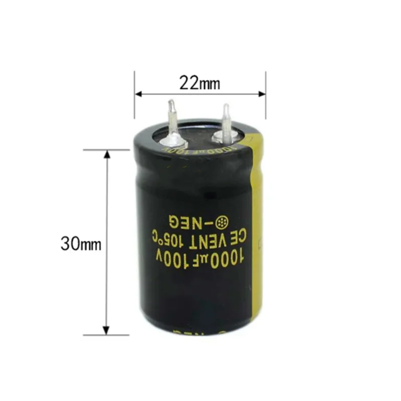 2 قطعة 1000 فائق التوهج الألومنيوم مُكثَّف كهربائيًا 100V 200V 250V 400V 450V مكثف
