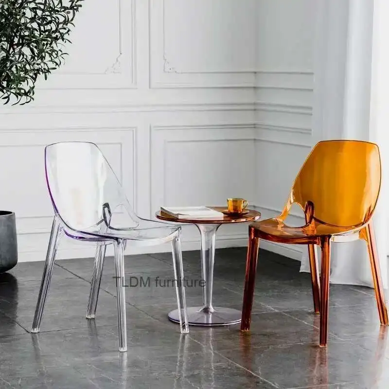 

Nordic Transparent Living Room Chair Luxury Design Personal Living Room Chair Modern Sedie Cucina Room Furniture MQ50KT