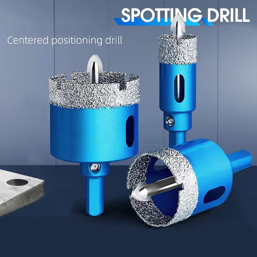 

1 шт., 18-110 мм, набор сверл с алмазным покрытием, керамическая кольцевая пила для стекла с позиционным сверлом для стекла, мрамора, гранита, камня, фарфора