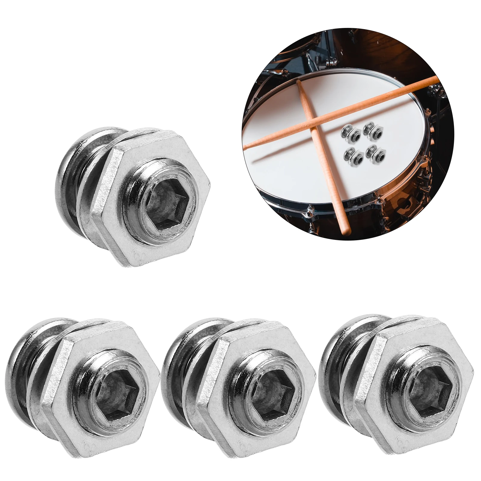 

4 Pcs Air Hole Drum Screw Kit Hardware Parts Replacement Vent Accessories Musical Instrument