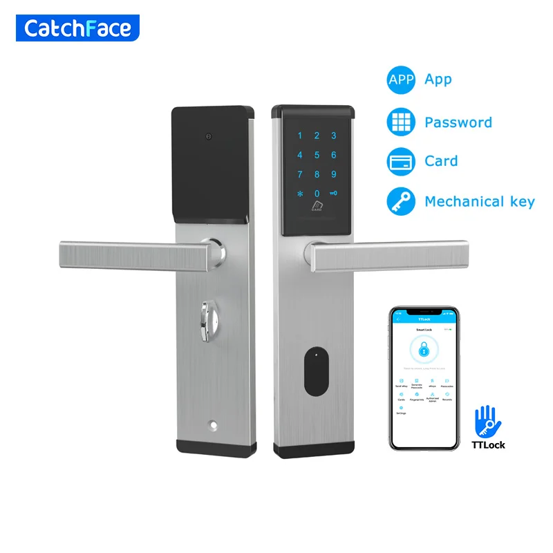 Catchface Intelligent New Door Lock,Smart Bluetooth Digital APP door lock  Keypad Code Keyless Door Lock for home hotel