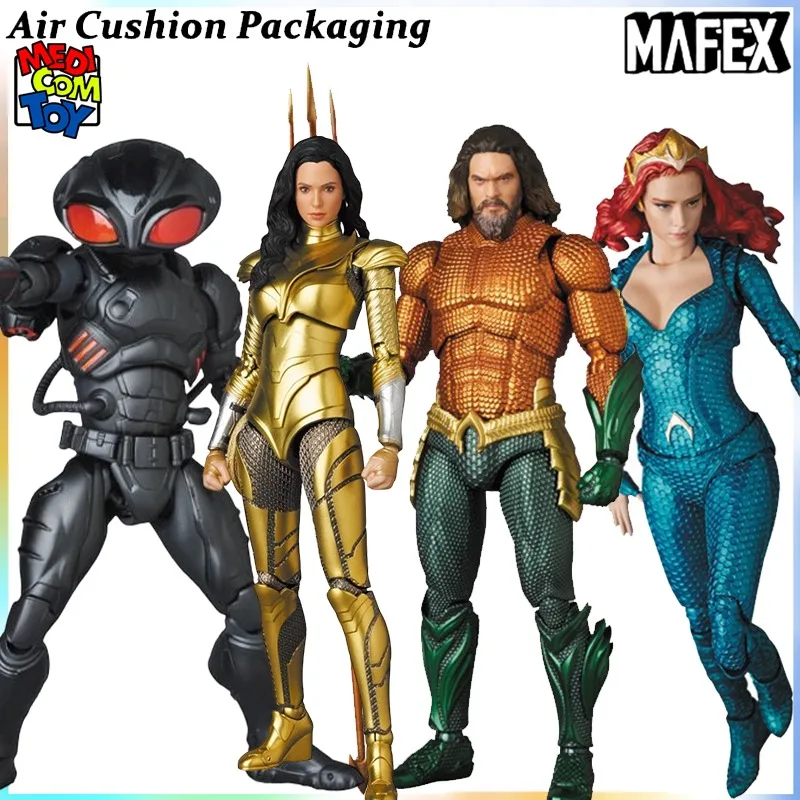 

MEDICOM TOY Genuine MAFEX Series Aquaman Black Manta Underwater Science Fiction Meila Wonder Woman Action Figures Model Toys