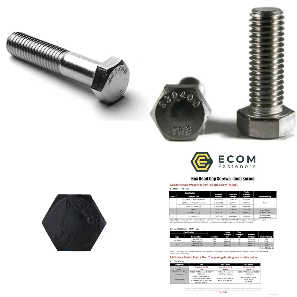 

Винт с шестигранной головкой 3/8 x 4-3/4 дюйма, нержавеющая сталь 18–8, количество: 50 шт.) 3/8-16 x 4 3/4 шестигранный болт/грубая резьба/обрезная резьба