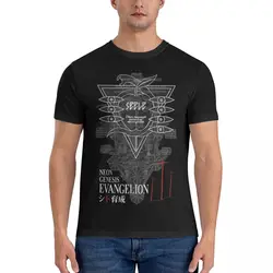 Homens Genesis Evangelions Camiseta de Neon, Camiseta Casual, Manga Curta, Gola O, Roupas de Algodão, 4XL, 5XL