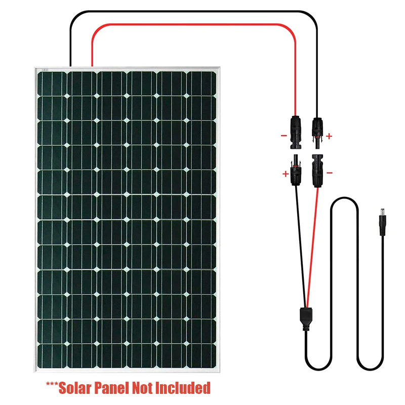 Solar Panel Connectors DC Extension Cable 16AWG With DC 5.5mmx2.1mm DC3.5x1.35mm Adapter For Power Station Generators