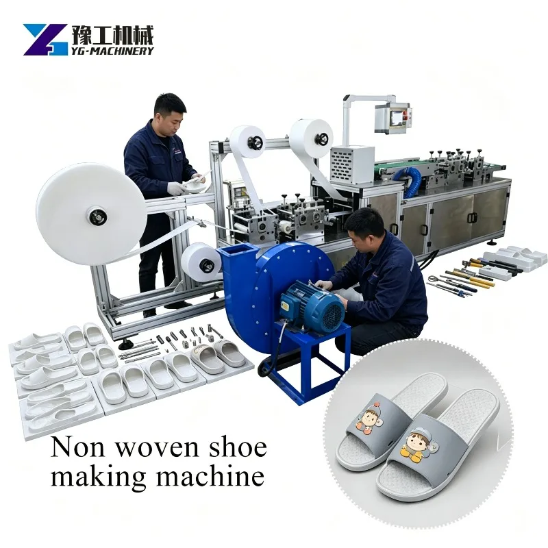 Full Automatic Nonwoven Slipper Making Machine with Flexo PrinUnit Adjustable Size Color for Hospital Hotel Travel Kit Wholesale