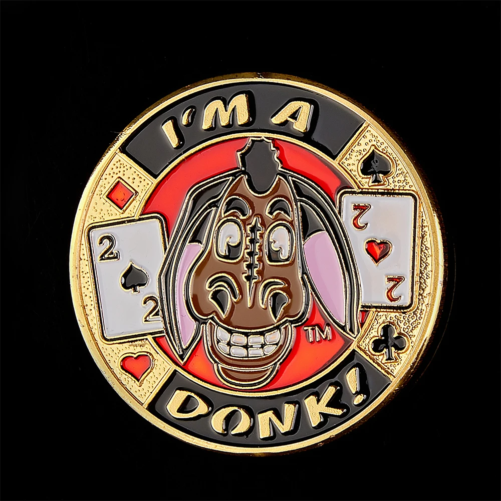 Entertaining "I'm A Donk" Poker Chip Colorful Casino Challenge Coin With Coin Capsule view 5