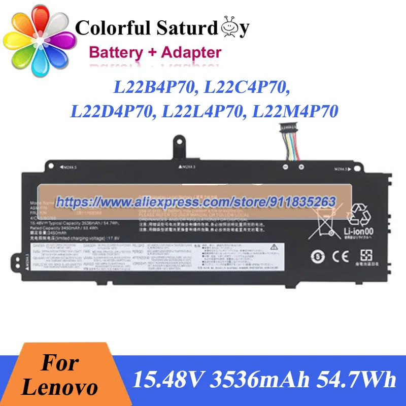 Battery L22B4P70 L22C4P70 L22D4P70 L22L4P70 L22M4P70 for Lenovo ThinkPad X13 Gen 4(Intel)21EX000 21EX001 21LX000 SB11M89852