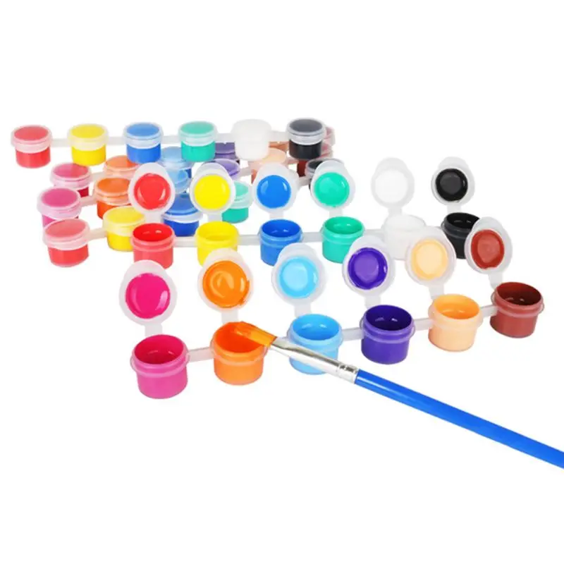 12 Chiếc Bộ Sơn Acrylic Kèm 2 Cọ Sơn Trẻ Vẽ Nghệ Thuật Bộ Dành Cho Trẻ Học Sinh Dán Tường Trường Nghệ Thuật thiết Kế Trang