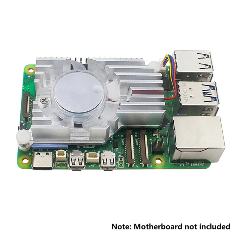 Kualitas Tinggi-untuk Raspberry Pi Pendingin Aktif dengan Kipas Pendingin PWM Radiator Heatsink Aluminium untuk Aksesori Raspberry Pi 5 5B Pa
