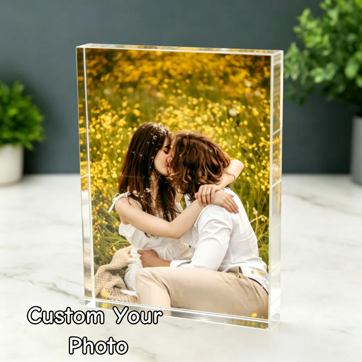 Personalized Yakure Photo Blocks—Unique Decorative Pieces for Homes and Pets—Make for Special Gifts Suitable for Couples, Friend