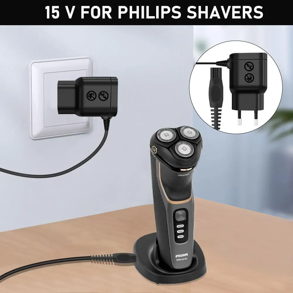Зарядное устройство LISI 15 В HQ8505, подходящее для электробритвы Philips One Blade QP6510 QP6520 QP6530 QP6531 QP6550 MG5750 MG7750 MG7770
