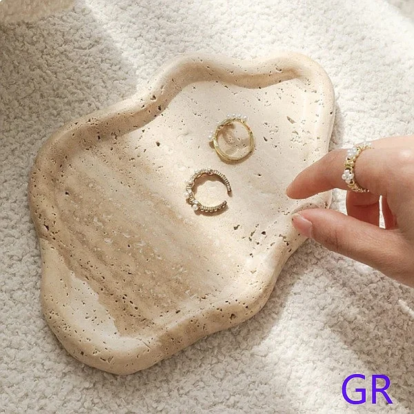 Modern Marble Cloud Tray Jewelry Organizer Fruit Dish Decor for Living Room Bathroom