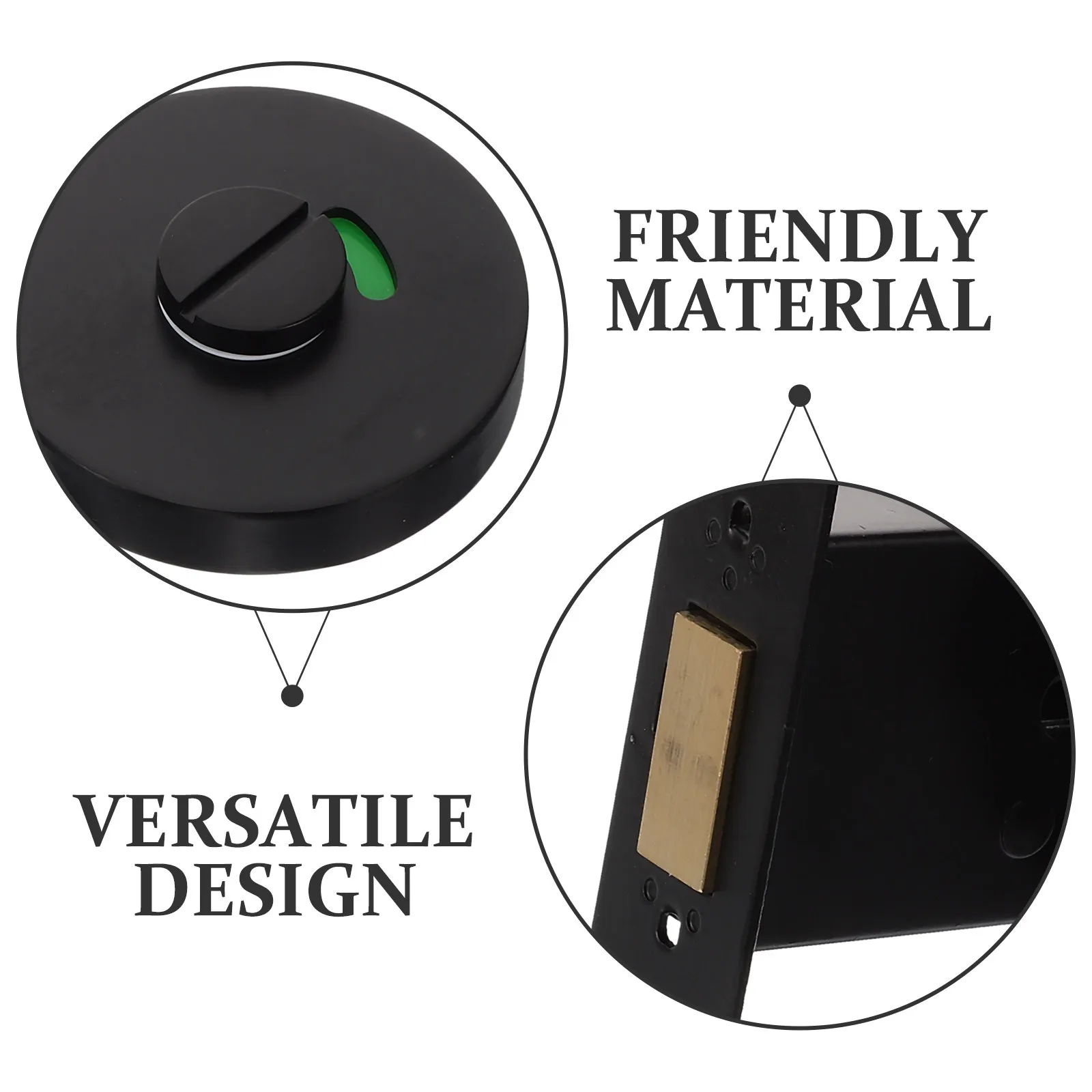 

Indicator Lock for Bathroom Stall Door Heavy Duty Zinc Alloy Toilet Partition Lock with Occupancy Status Easy Installation