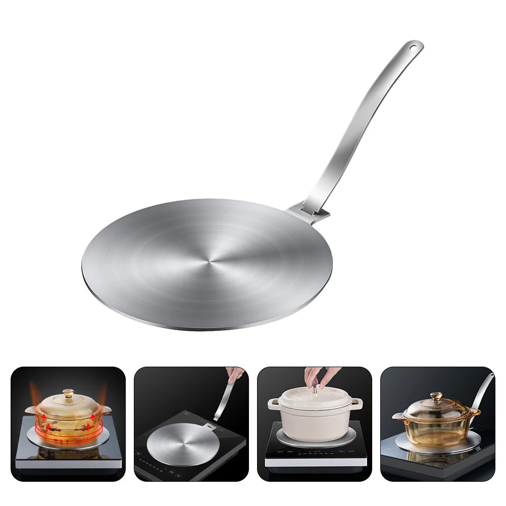 Stainless Steel Heat Conduction Plate Induction Adapter Diffuser Cooker Jumbo Straws Kitchen Essentials Transfer Convertor