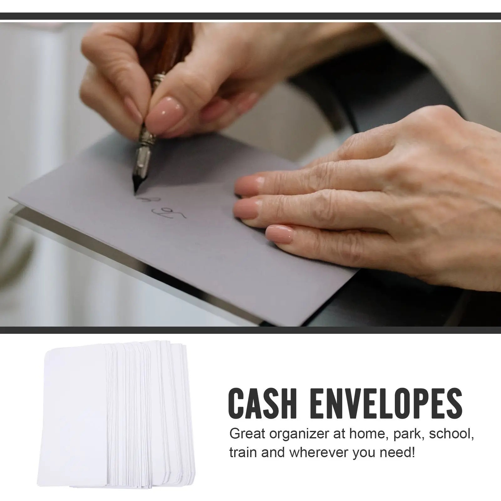 

100 Pcs Bill Blank Paper Storage Cash Bags Envelopes Receipt Envelopes For Documents Practical Long Lasting Safe