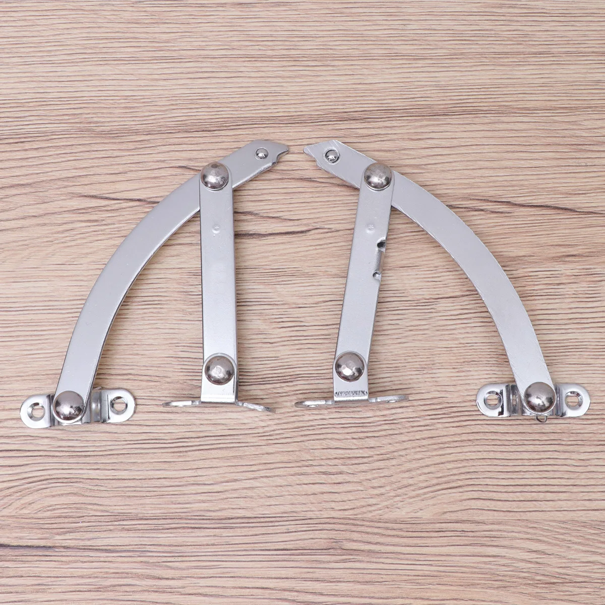 

2pcs Hinge Limiter Cupboard Door Lift Struts Heavy Duty Spring Shocks Silver Metal Support 90 Degree Lid Opener