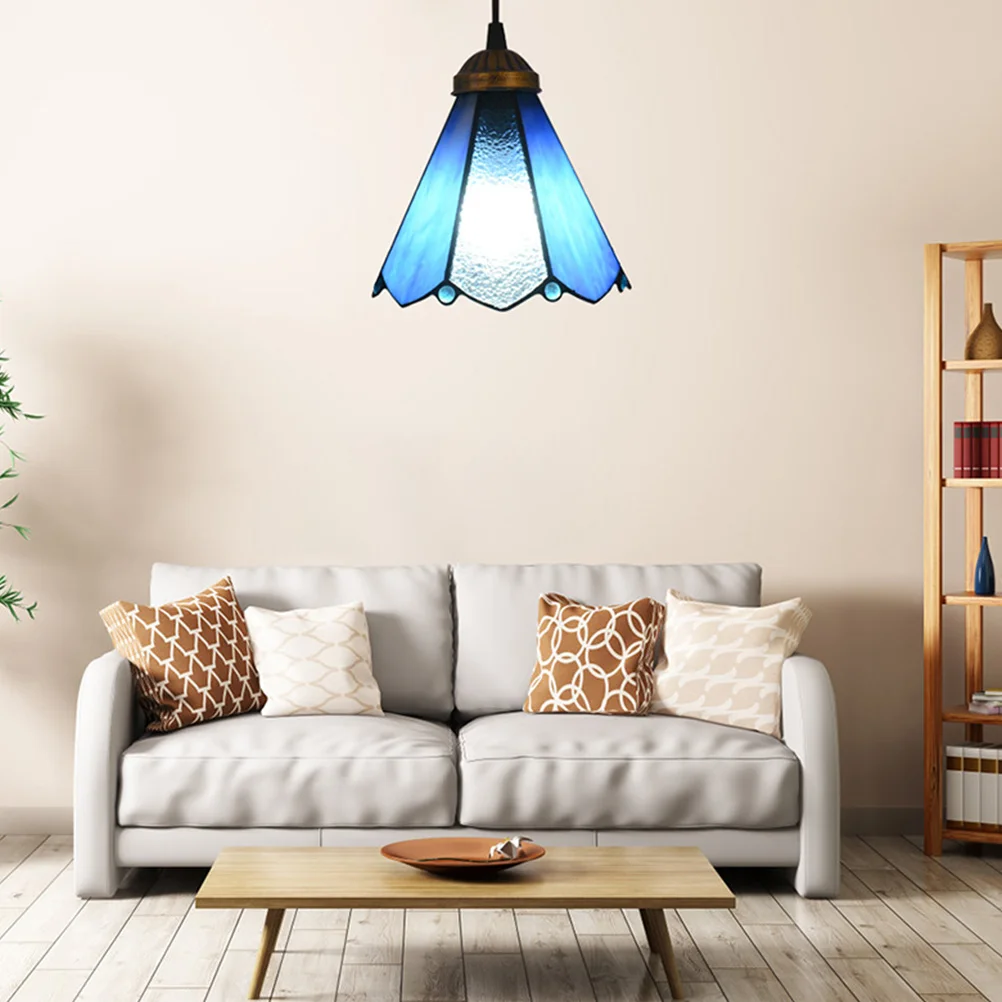 

1Pcs Glass Craft Lampshade Decorative Hanging Light Cover Room Lamp Cover Warm Lighting Accessory Glass Lampshade