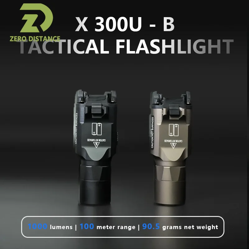 SOTAC SF X300UB X300U-B Metal Tactical Flashlight LED White Light Strobe Hunting Weapon Hanging X300U Scout Light Fit 20mm Rail