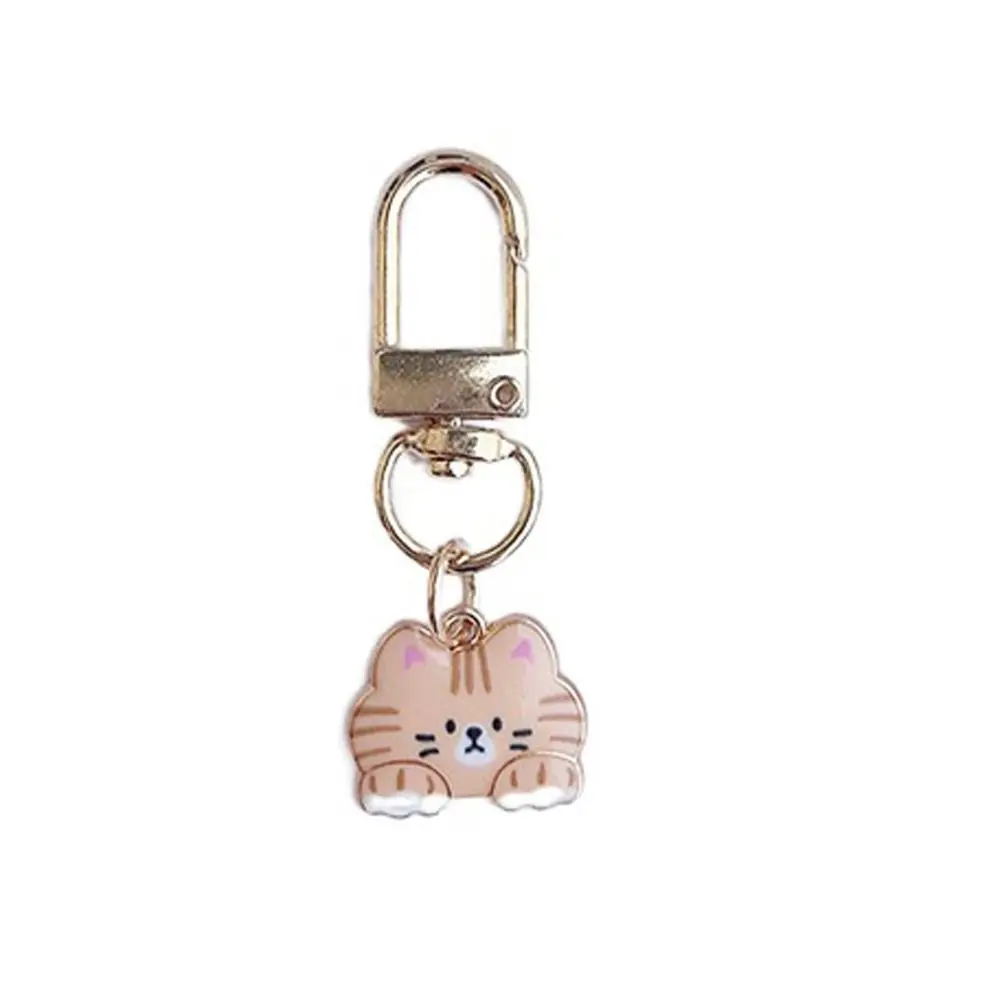 

Exquisitely Crafted Animal Cat Enamel Keychain Keyring Pendants Small Cat Key Chain Jewelry DIY Little Cat Small Keychain Friend