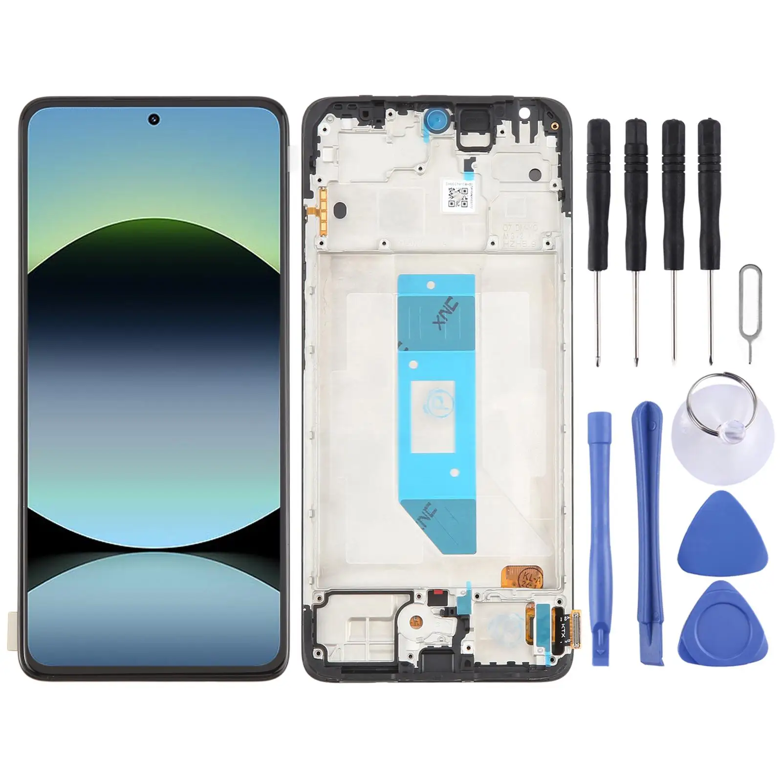 lcd-display assembly replacement-for-xiaomi-redmi-note-14-4g-global-oled-lcd-screen-digitizer-full-assembly-with-frame