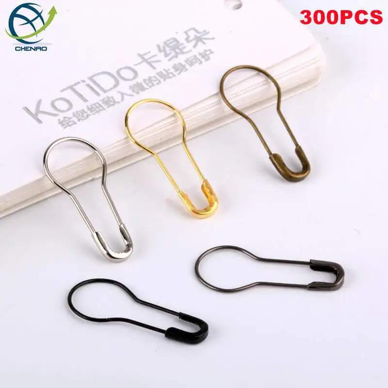 100/300Pcs Colorful Small Metal Safety Pins 22mm Gold/Silver/Black/Bronze/Gray Pins Underwear Small Pin Sewing Tools