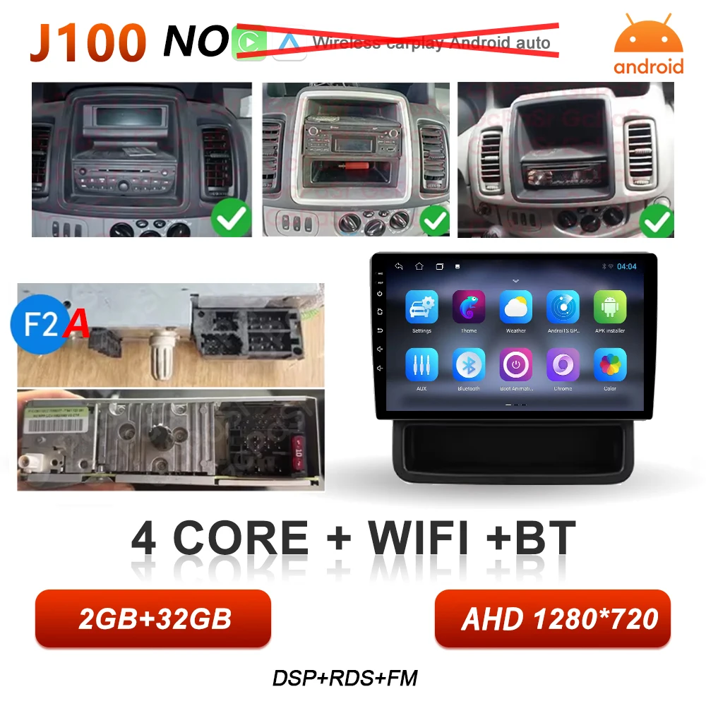 Android 16 autoradio voor Renault Trafic 2, Opel Vivaro A en Nissan Primastar 2001-2014, multimediaspeler met Carplay en GPS-stereo